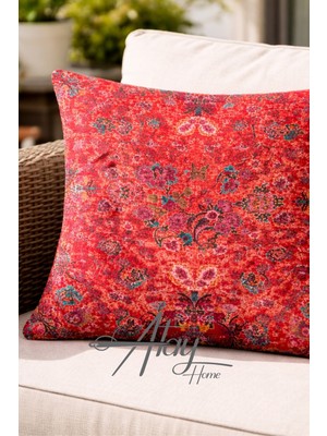 Atay Home Bohem Etnik Desenli Dekoratif Kırlent Kılıfı 43X43 cm – Vintage Tarz Koltuk Yastık Kılıfı