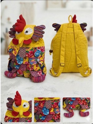 Hüco Bazaar Otantik Bohem Patchwork Baykuş Desenli Şık Bez Çanta