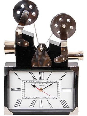 İsmiyle Al Saat Projektör Alüminyum Vintage Dekoratif Ev Ofis Hediyelik