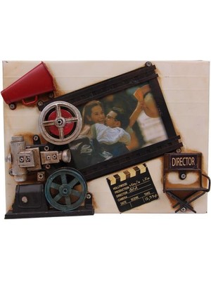 İsmiyle Al Dekoratif Metal Çerçeve Sinema Temalı Vintage Hediyelik