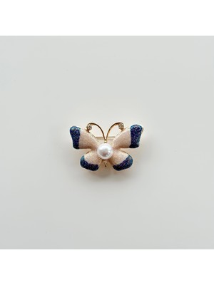 Vesce Atelier Incili Kelebek Broş