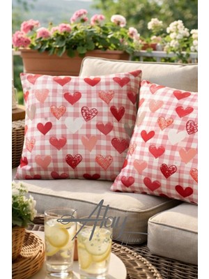 Atay Home Pötikare Kırlent Kılıfı 43X43 cm Dekoratif Yastık Kılıfı 1 Adet