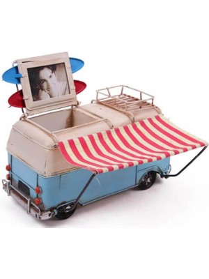 İsmiyle Al Dekoratif Metal Minibüs Çerçeveli,kalemlik Tenteli