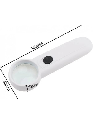 15X Çok Fonksiyonlu 2 LED Işıklı Taşınabilir El Büyüteç - Lisinya