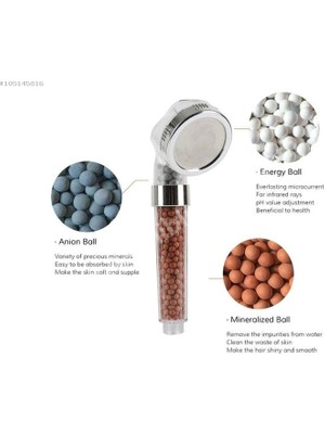 LED Işıklı Banyo Duş Başlığı Su Tasarruflu Duş Fıskiyesi -Pil Veya Elektrik Gerekmez. ( Lisinya )