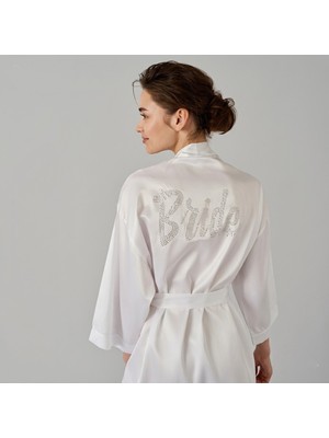 Pierre Cardin Saten Taşlı Bride Gelin Sabahlık 1000