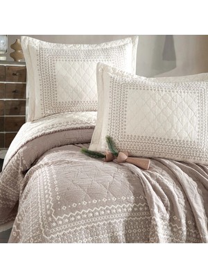 Colezium Çift Kişilik Müslin Yatak Örtüsü Nomada V2 Kahve