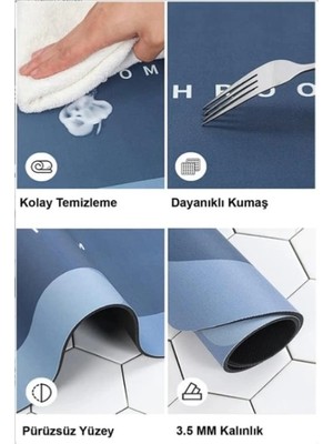 Süper Su Emici Kaymaz Tabanlı Banyo Paspası ( 40X60 )Cm - Lisinya