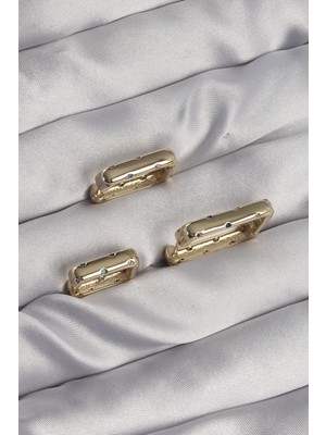 Pirinç Gold Renk Renkli Zirkon Taşlı Kare Model Küpe Seti - Lisinya