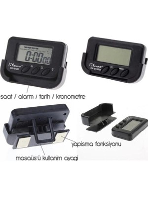Dijital Mini Masa Araba Saati Kronometre ( Lisinya )