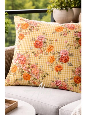 Atay Home Pötikare Kırlent Kılıfı 43X43 cm Dekoratif Yastık Kılıfı 1 Adet