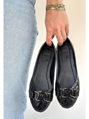 Lawy Siyah Rugan Babet Ayakkabı - Lisinya