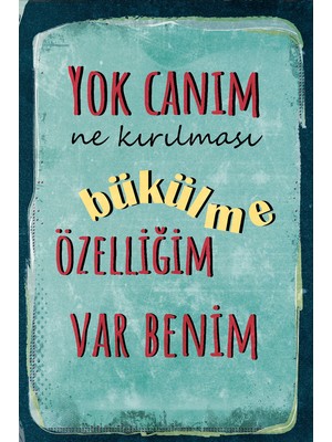tp Retro Vintage 5 mm Ahşap Üzerine Yok Canım Temalı Poster Tablo 20X30 cm