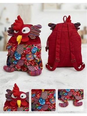 Hüco Bazaar Otantik Bohem Patchwork Baykuş Desenli Şık Bez Çanta