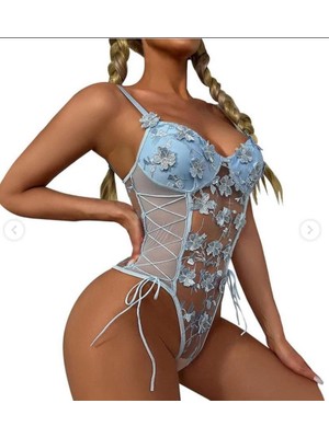 Gül Öfekler Çiçek Detaylı Bodysuıt
