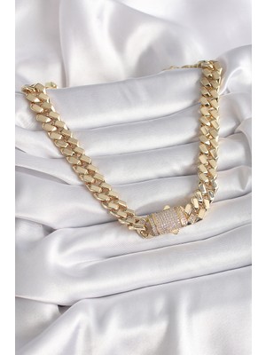 Pirinç Gold Renk Vıp Exclusive Seri Gurmet Model Kadın Kolye - Lisinya