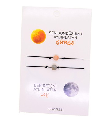 Güneş ve Ay - Arkadaş Şans Bilekliği