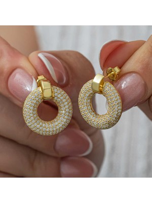 İsmiyle Al Gümüş Halka Gold Kadın Küpe