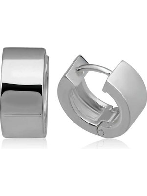 İsmiyle Al Gümüş Halka Erkek Küpe