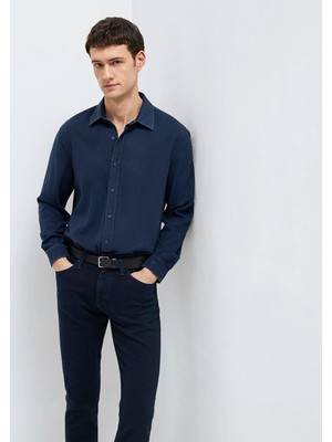 Mavi Lacivert (Tencel™) Liyosel Gömlek 0210818-70494