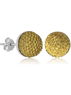 İsmiyle Al 925 Ayar Gümüş Kristal Çivili Kadın Küpe