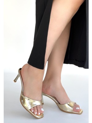 Fantastik Store Ribay Gold Rugan Topuklu Terlik - Lisinya