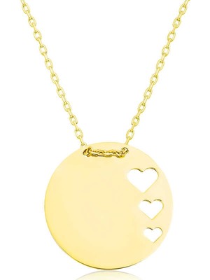 İsmiyle Al 925 Ayar Gümüş Çember Kalp Kadın Gümüş Kolye