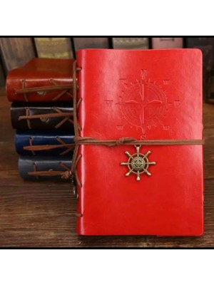 İsmiyle Al Pusula Kabartmalı Deri Hatıra Defteri