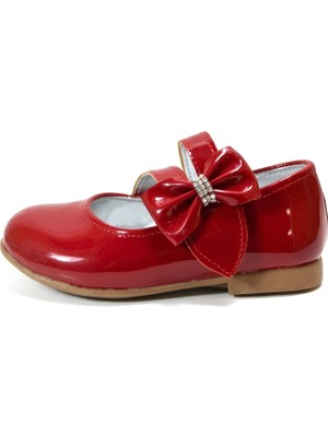 Onlo Ayakkabı Bt.05 Cırtlı Fiyonklu Ortopedik Kız Bebek Babet Ayakkabı