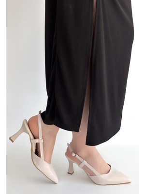 Fantastik Store Hoost Bej Rugan Topuklu Ayakkabı - Lisinya