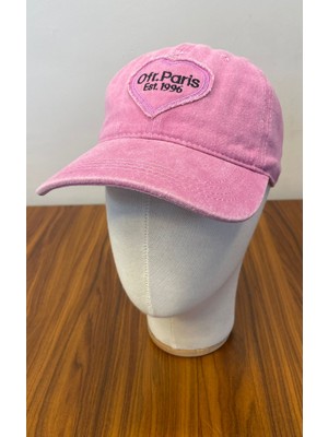 Hamze Vintage Yıkamalı Eskitme Kalp Paris Logo Cap Şapka