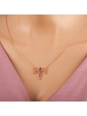 İsmiyle Al 925 Ayar Gümüş Rose Yusufçuk Kadın Gümüş Kolye