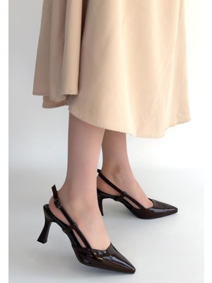 Fantastik Store Hoost Kahverengi Rugan Topuklu Ayakkabı - Lisinya