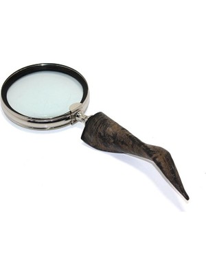 İsmiyle Al Boynuz Saplı Büyüteç Dekoratif Hediyelik