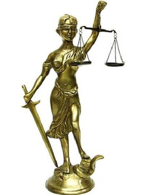 İsmiyle Al Adalet Kadını Terazili Biblo Dekoratif Hediyelik