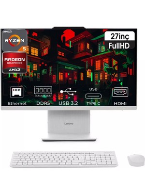 Lenovo Ideacentre Aıo 27ARR9 Ryzen 5 7535HS F0HQ001YTR-K16 16GB 2tb Radeon 660M W11HOME 27" Full Hd All In One Pc