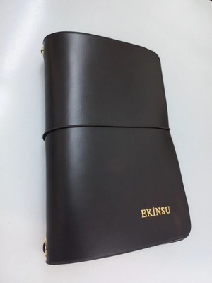 Galande Hakiki Deri A5 Defter Kabı - Kılıfı – El Yapımı - Içe Katlanan Model - Kişiselleştirilebilir