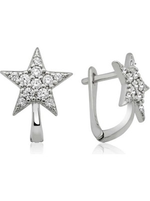 İsmiyle Al 925 Ayar Gümüş Yıldız Küpe