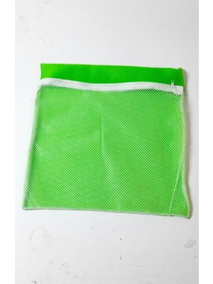 Colezium Yeşil - Fermuarlı - Hassas Çamaşır Terlik  Ayakkabı Yı Filesi Büyük Boy