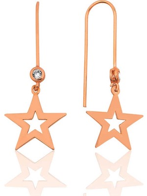 İsmiyle Al 925 Ayar Gümüş Yıldız Küpe