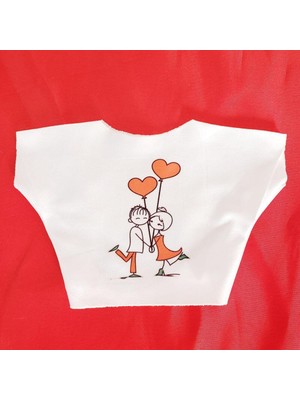 İsmiyle Al Mutlu Çift Temalı Baskılı Tişört