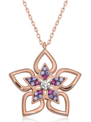 İsmiyle Al ​925 Ayar Gümüş Çiçek Kadın Gümüş Kolye