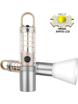 İsmiyle Al 10W Zoomlu LED Powerbank Özellikli Şarjlı Kamp El Feneri