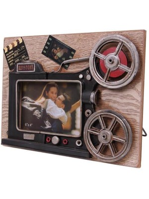 İsmiyle Al Dekoratif Metal Çerçeve Sinema Temalı Vintage Ev Ofis Hediyelik