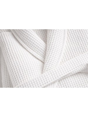 Ege Cotton Pike Bornoz %100 Pamuk Waffle Dokulu – Hafif, Hızlı Kuruyan, Cepli Kemerli, Otel & Spa Bornoz