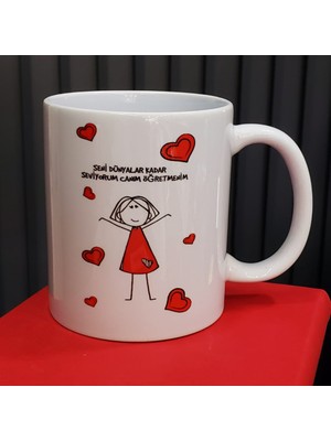 İsmiyle Al Öğretmene Hediye Özel Tasarım Kupa Bardak