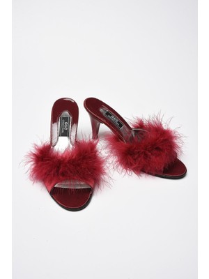 GC Terlikler Kaztüyü Kadın Çeyiz Gelin Terliği 155 Bordo