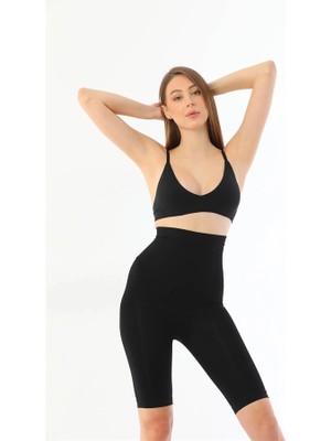 Aria's Closet Arias Closet Siyah Mı 2037 Yüksek Bel Double Uzun Paçalı Özel Korse