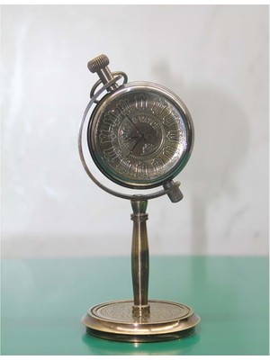 İsmiyle Al Pirinç Masa Üstü Saat