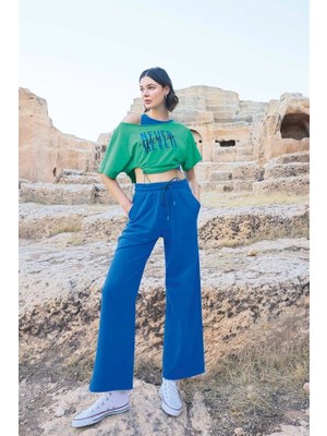 Aria's Closet Arias Closet Kısa Kollu "never Give Up" 3'lü Crop Eşofman Takımı